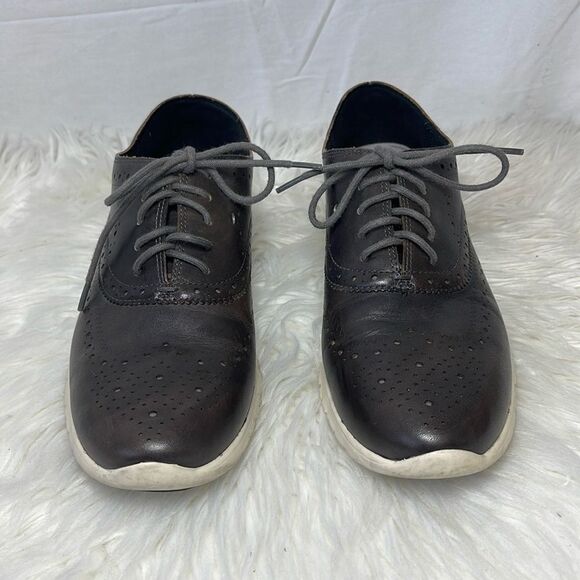 Cole Haan Zerogrand Black Leather Wingtip Oxford Sz 9.5 - Picture 1 of 7